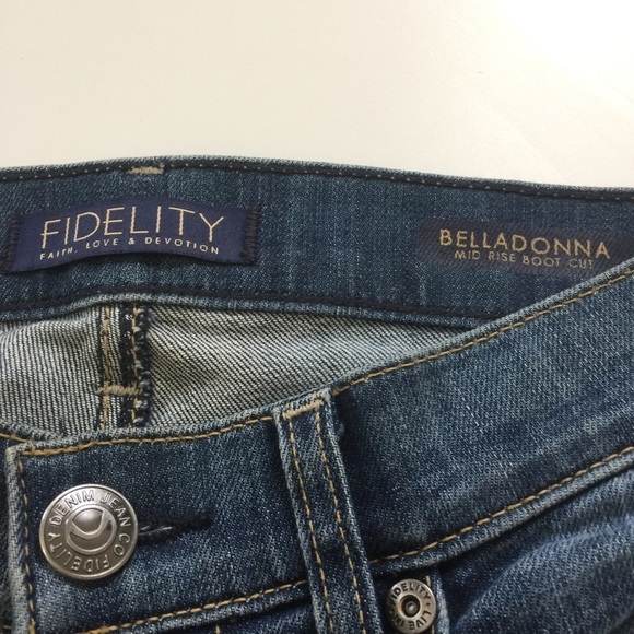 Fidelity Belladonna mid rise boot cut jeans - Picture 6 of 8
